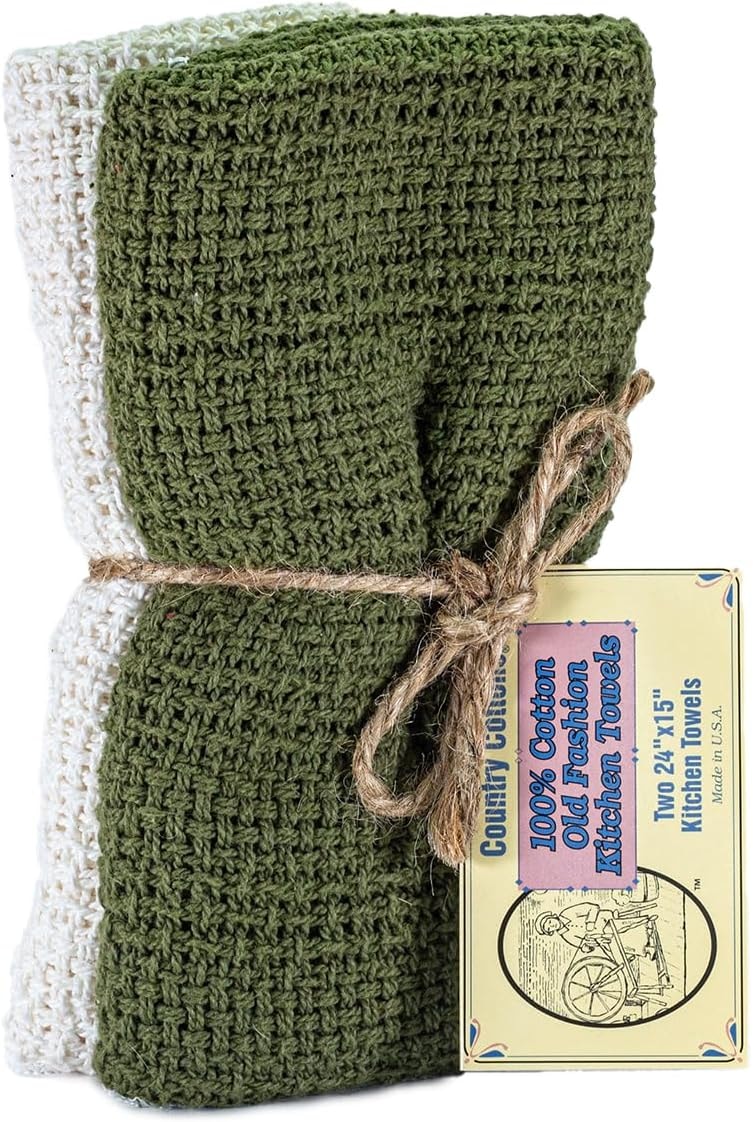 Old-Fashioned Cotton Kitchen Towels — Set of 2