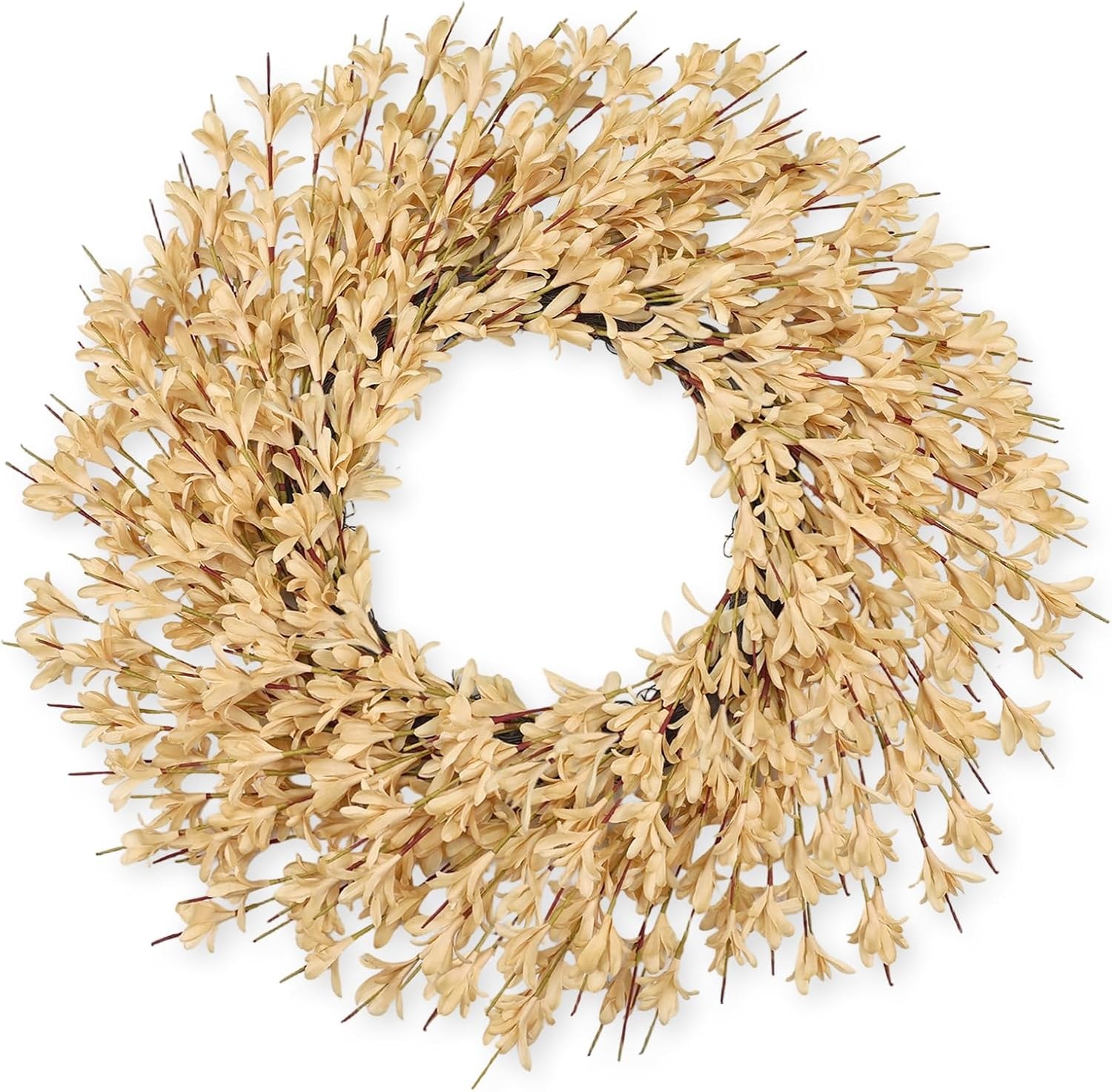 Cream Dried Wheat Wreath — 20"