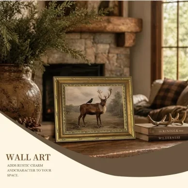 Vintage Stag Deer Wall Art